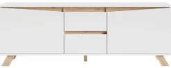 TV-Board VALENTIN weiß Eiche Nachbildung B/H/T: ca. 160x60x38 cm