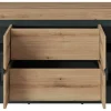 TV-Lowboard Corte Eiche Evoke Coast Nachbildung anthrazit B/H/T: ca. 161x68x45 cm