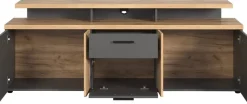 TV-Lowboard Esteban Eiche Evoke Oak Nachbildung anthrazit B/H/T: ca. 180x66x47 cm