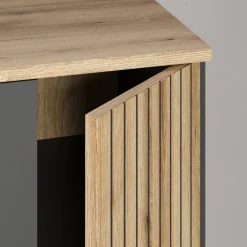 TV-Lowboard Esteban Eiche Evoke Oak Nachbildung anthrazit B/H/T: ca. 180x66x47 cm