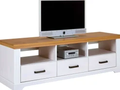 TV-Lowboard Maluno weiß lackiert B/H/L: ca. 48,3x53,2x166,4 cm