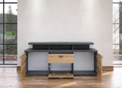 TV-Lowboard Mood Eiche Evoke Coast Nachbildung Matera Nachbildung B/H/T: ca. 151x66x47 cm