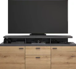 TV-Lowboard Mood Eiche Evoke Coast Nachbildung Matera Nachbildung B/H/T: ca. 151x66x47 cm