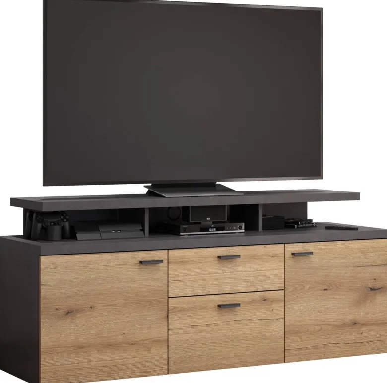 TV-Lowboard Mood Eiche Evoke Coast Nachbildung Matera Nachbildung B/H/T: ca. 151x66x47 cm