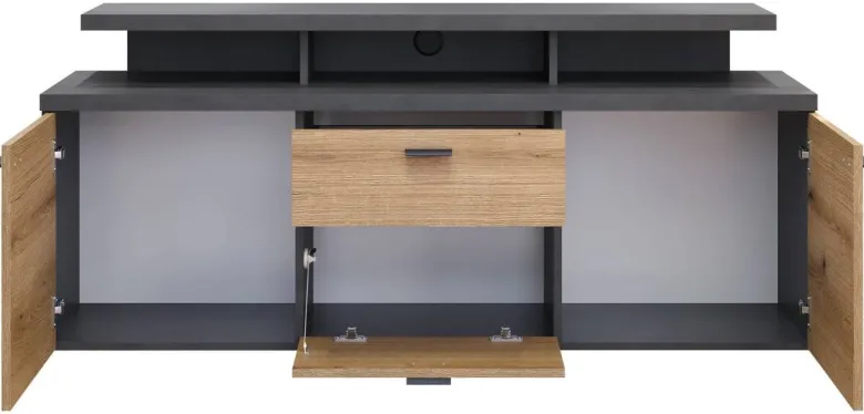 TV-Lowboard Mood Eiche Evoke Coast Nachbildung Matera Nachbildung B/H/T: ca. 151x66x47 cm
