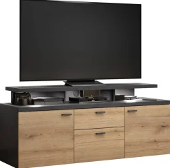 TV-Lowboard Mood Eiche Evoke Coast Nachbildung Matera Nachbildung B/H/T: ca. 151x66x47 cm