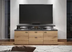 TV-Lowboard Mood Eiche Evoke Coast Nachbildung Matera Nachbildung B/H/T: ca. 151x66x47 cm