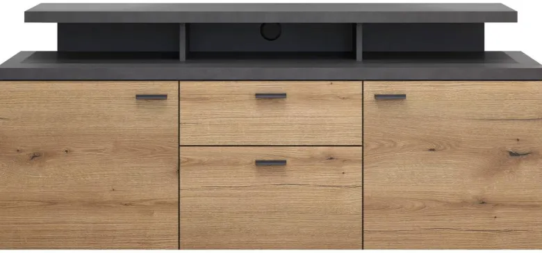 TV-Lowboard Mood Eiche Evoke Coast Nachbildung Matera Nachbildung B/H/T: ca. 151x66x47 cm