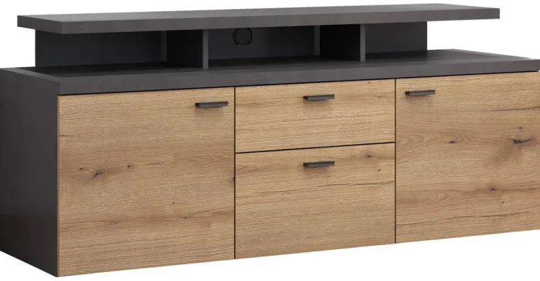 TV-Lowboard Mood Eiche Evoke Coast Nachbildung Matera Nachbildung B/H/T: ca. 151x66x47 cm