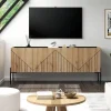 TV-Lowboard Neo Evoke Oak Nachbildung schwarz B/H/T: ca. 153x62x40 cm