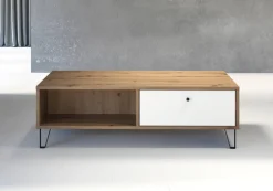 TV-Lowboard Touch Eiche Artisan Nachbildung weiß matt B/H/T: ca. 110x37x60 cm
