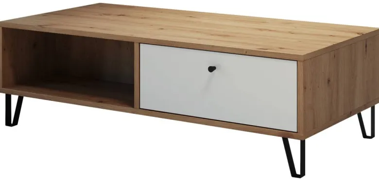 TV-Lowboard Touch Eiche Artisan Nachbildung weiß matt B/H/T: ca. 110x37x60 cm