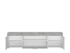 TV-Lowboard Vulcan Plus Beton Optik weiß B/H/T: ca. 180x49x40 cm