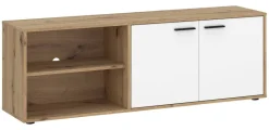 TV-Lowboard WILMA Eiche Artisan Nachbildung weiß B/H/T: ca. 140x50x40 cm