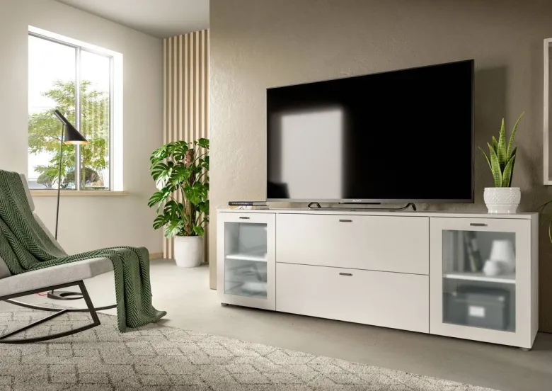 TV-Lowboard Xeno weiß B/H/T: ca. 180x62x37 cm