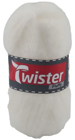 Twister Handstrickgarn Fluffy weiß L: ca. 16000 cm