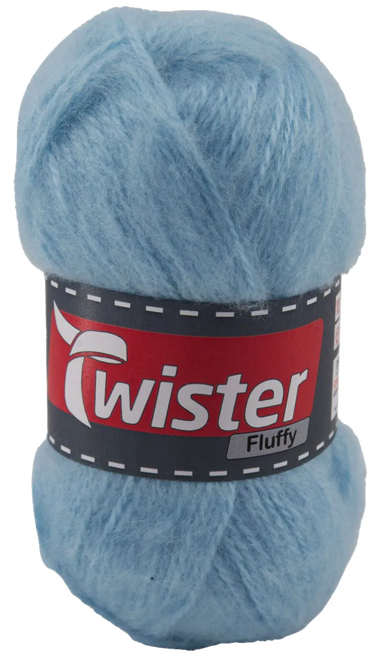 Twister Handstrickgarn Fluffy hellblau L: ca. 16000 cm