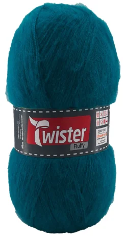 Twister Handstrickgarn Fluffy petrol L: ca. 16000 cm