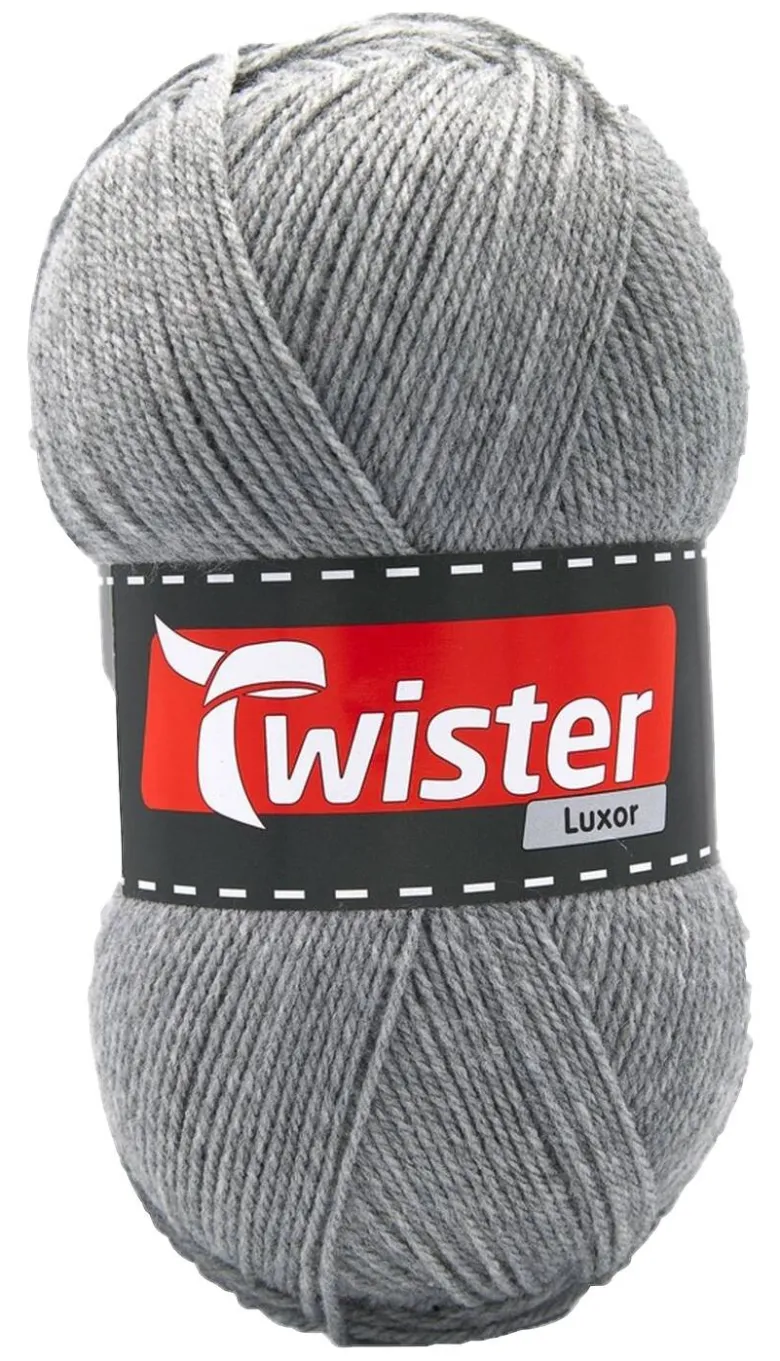Twister Handstrickgarn Luxor grau L: ca. 52500 cm