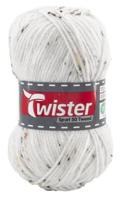 Twister Handstrickgarn Tweed weiß L: ca. 15000 cm