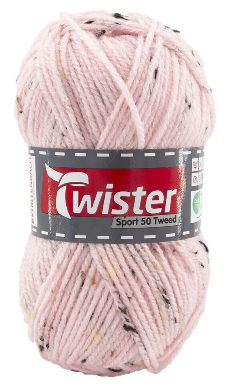 Twister Handstrickgarn Tweed rosé L: ca. 15000 cm