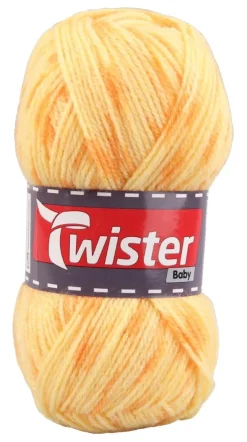 Twister Handstrickgarn Twister Baby gelb L: ca. 21000 cm