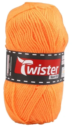 Twister Handstrickgarn Twister Sport uni orange L: ca. 15000 cm