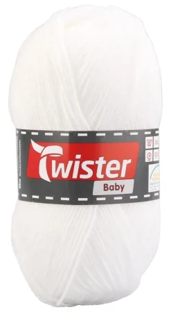 Twister Handstrickgarn Twister Baby weiß L: ca. 21000 cm