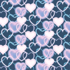 UGEPA Papiertapete Herzen blau rosa B/L: ca. 53x1005 cm