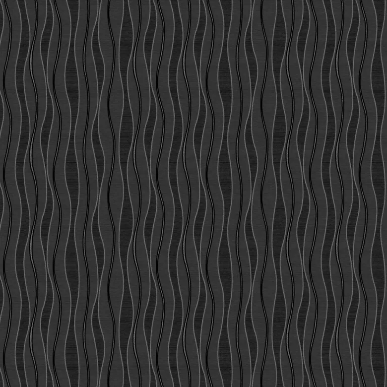 UGEPA Vinyltapete Wellen schwarz silber B/L: ca. 53x1005 cm