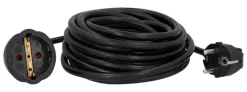 UniTec Schuko-Verlängerung schwarz L: ca. 500 cm