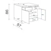 Unterschrank Elva anthrazit B/H/T: ca. 100x86x60 cm