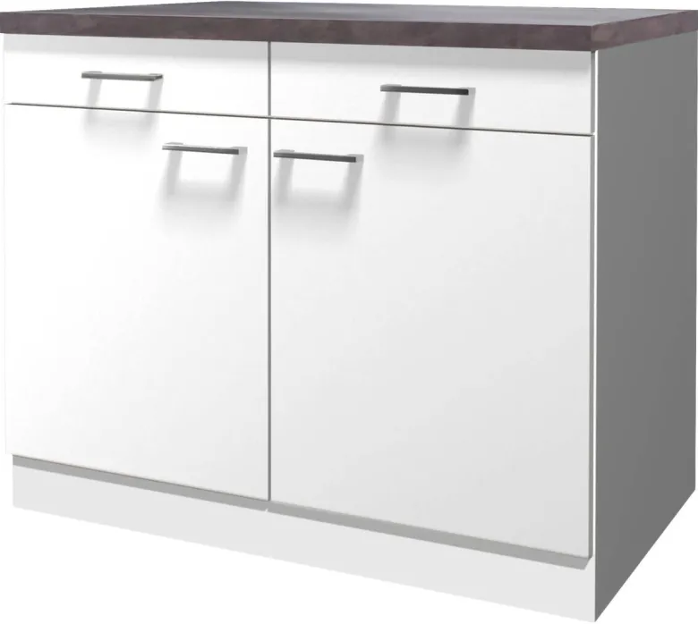 Unterschrank Lucca weiß matt B/H/T: ca. 100x85x60 cm
