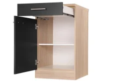 Unterschrank Merle schwarz B/H/T: ca. 50x85x60 cm
