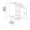 Unterschrank Morena grau matt B/H/T: ca. 30x85x60 cm