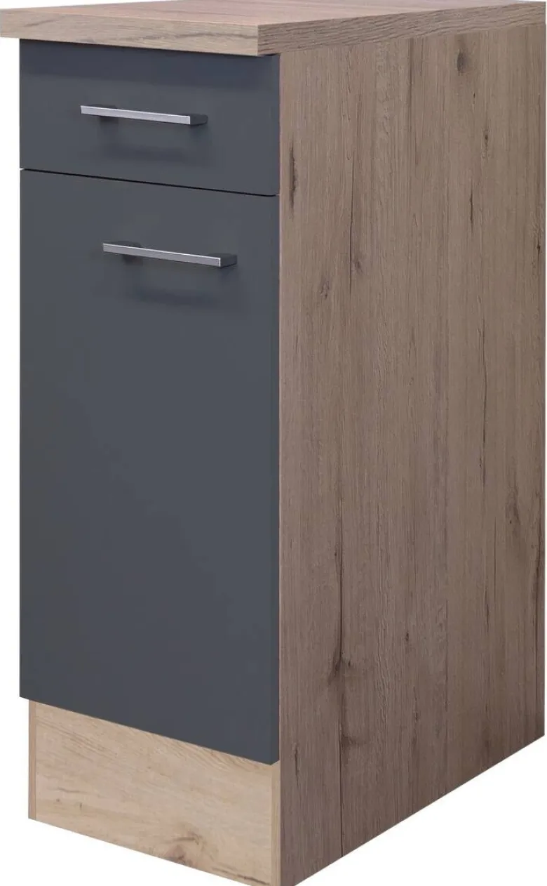 Unterschrank Morena grau matt B/H/T: ca. 30x85x60 cm