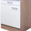 Unterschrank Samoa weiß Eiche Nachbildung B/H/T: ca. 60x85x60 cm