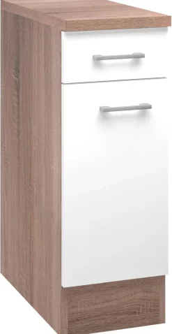 Unterschrank Samoa weiß Eiche Nachbildung B/H/T: ca. 30x85x60 cm