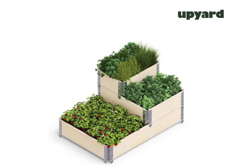 UPYARD Stufenbeet INDUSTRIAL natur Holz