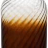 Vase braun Glas H/D: ca. 35x18,5 cm