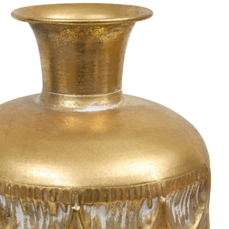 Vase gold Metall B/H: ca. 18x60 cm