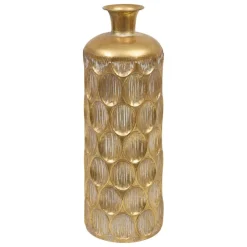 Vase gold Metall B/H: ca. 18x60 cm