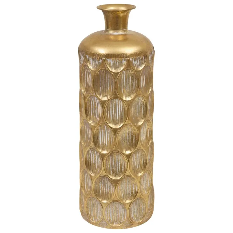 Vase gold Metall B/H: ca. 18x60 cm