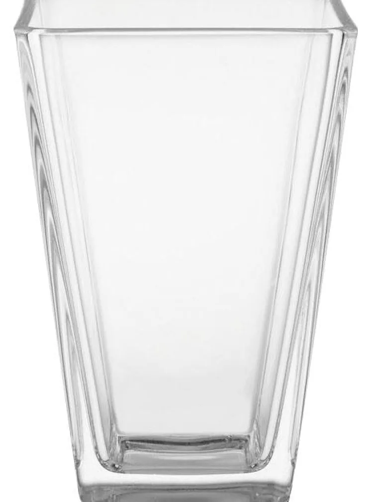 Vase klar Glas B/H/L: ca. 11x17x11 cm