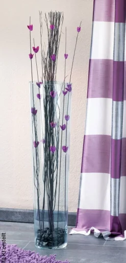 Vase klar Glas B/H/L: ca. 19x70x19 cm