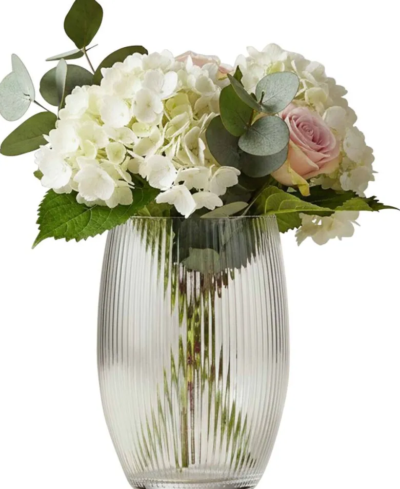 Vase klar Glas H/D: ca. 20x14 cm