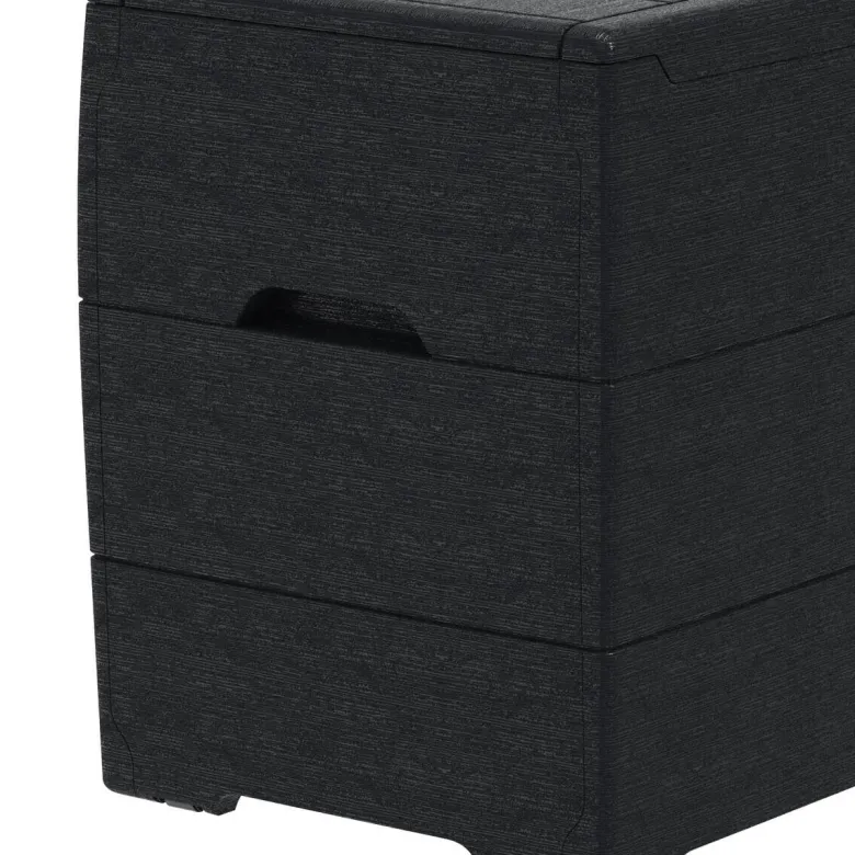 VCM Aufbewahrungsbox Durabox grau Kunststoff B/H/L: ca. 117x56x45 cm