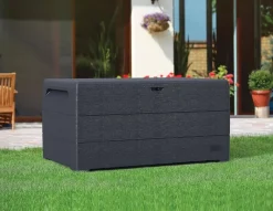 VCM Aufbewahrungsbox Durabox grau Kunststoff B/H/L: ca. 70x63x130 cm