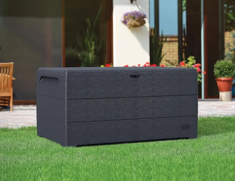 VCM Aufbewahrungsbox Durabox grau Kunststoff B/H/L: ca. 70x63x130 cm