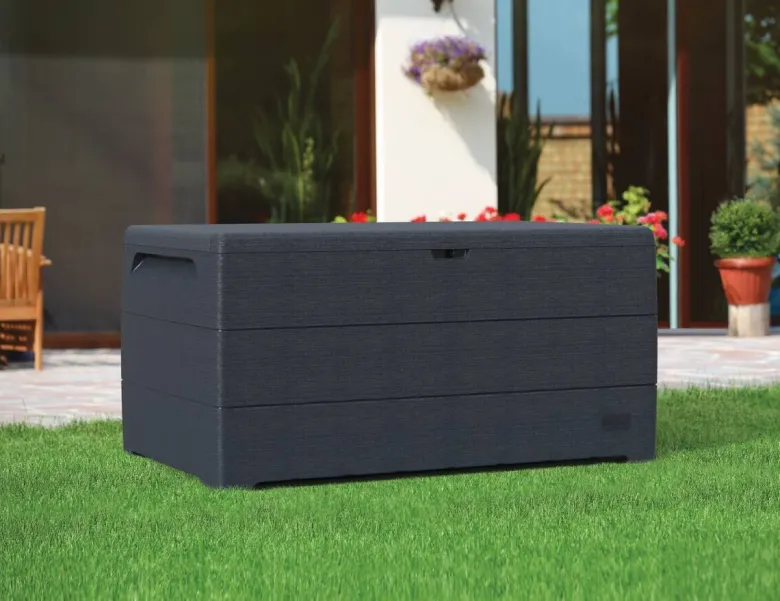 VCM Aufbewahrungsbox Durabox grau Kunststoff B/H/L: ca. 70x63x130 cm